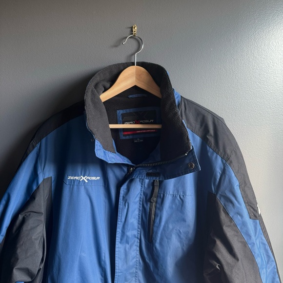 ZeroExposur Mens Winter Coat in Blue and Black Full Zip Size XL - Picture 5 of 7